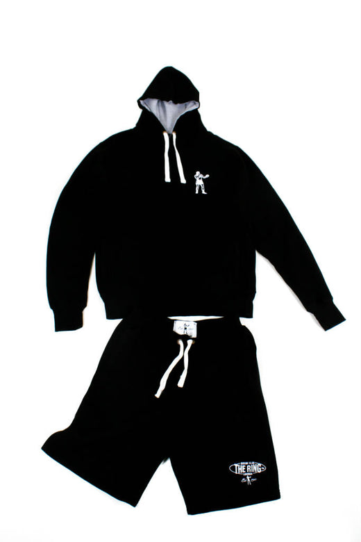 The Ring Black Sweat Top & Shorts Combo