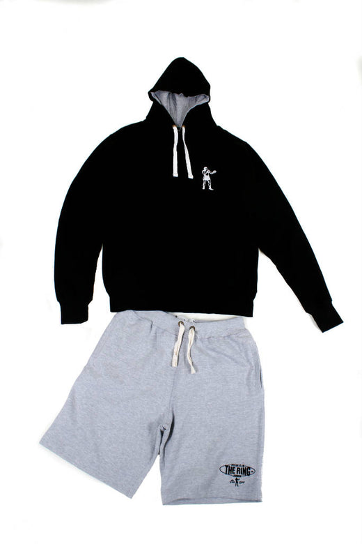 The Ring Black & Grey Sweat Top & Shorts Combo