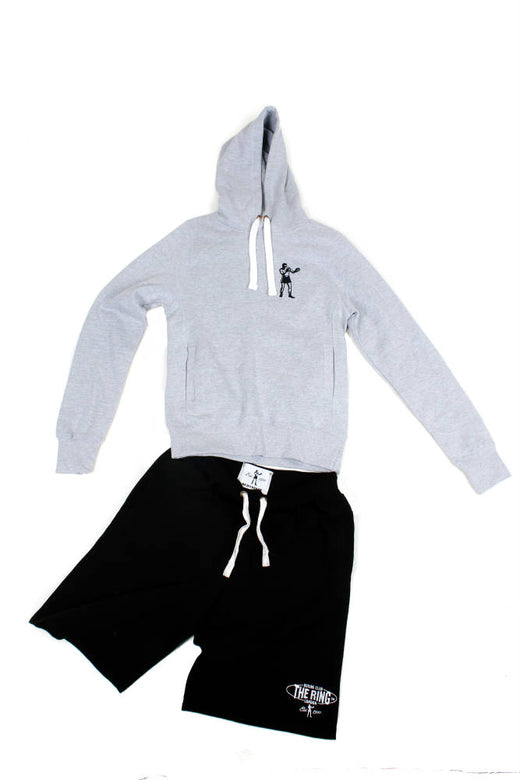 The Ring Black & Grey Sweat Top & Shorts Combo